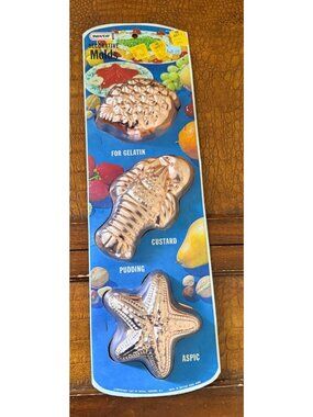 Vintage Nevco Gelatin Molds For Aspic Custard Gelatin Kitchen Decor 1967 NOS
